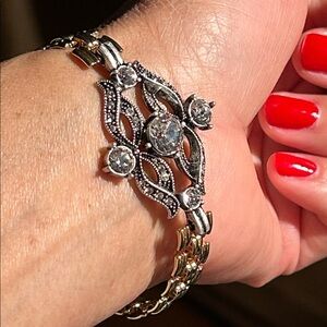 Lulu Frost Two Tone Clear Rhinestones Bracelet